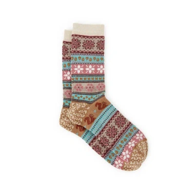 Dore Dore Chaussettes Mi-hautes En Laine Mérinos In Sand