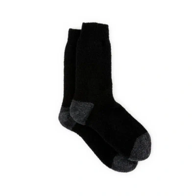 Dore Dore Chaussettes Mi-hautes En Laine Polaire In Black