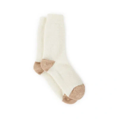 Dore Dore Chaussettes Mi-hautes En Laine Polaire In White