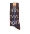 Dore Dore Doré Doré Cotton Patterned Socks In Brown