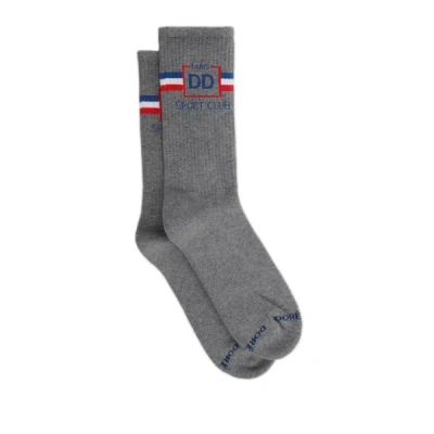 Dore Dore Cotton Sports Socks In Grey