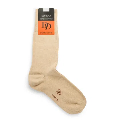 Dore Dore Doré Doré Egyptian Cotton-blend Eureka Socks In Beige
