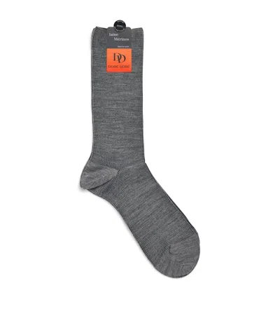 Dore Dore Doré Doré Fine-ribbed Socks In Grey