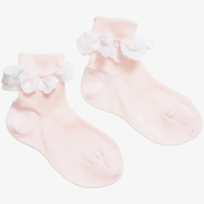Dore Dore Kids' Girls Luxury Pink Frilly Socks