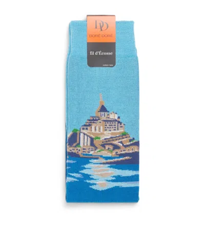 Dore Dore Doré Doré Jacquard Mont Saint-michel Socks