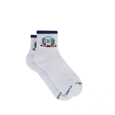 Dore Dore Mid-calf Cotton Socks In White