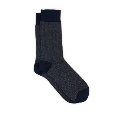 Dore Dore Printed Mid-calf Socks In Black
