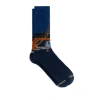 Dore Dore Printed Socks In Blue