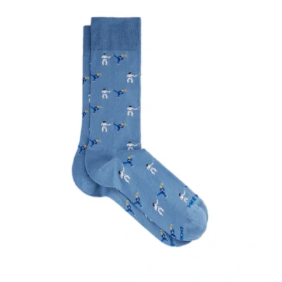 Dore Dore Printed Socks In Blue
