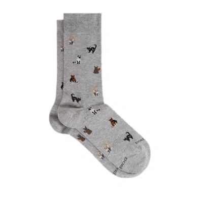 Dore Dore Printed Socks In Grey