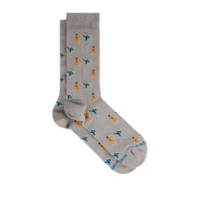 Dore Dore Printed Socks In Grey