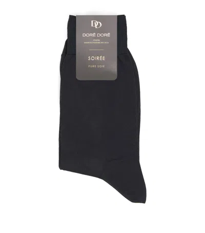 Dore Dore Doré Doré Silk Socks In Black