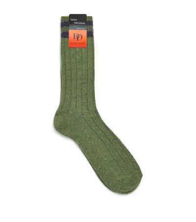 Dore Dore Doré Doré Stripe-cuff Ribbed Socks In Green