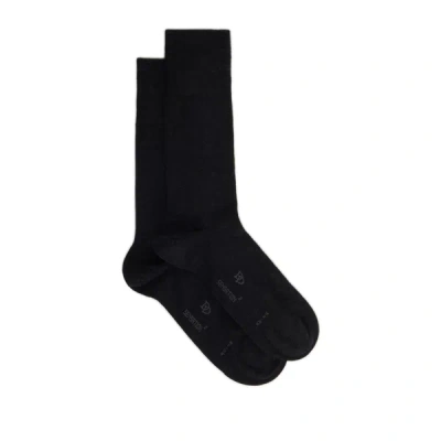 Dore Dore Wool And Cotton Socks In Grey