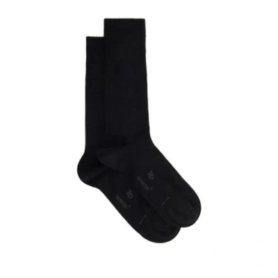 Dore Dore Wool And Cotton Socks In Gray