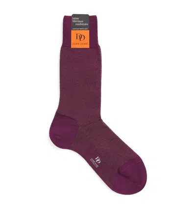 Dore Dore Doré Doré Wool-blend Caviar Socks In Purple