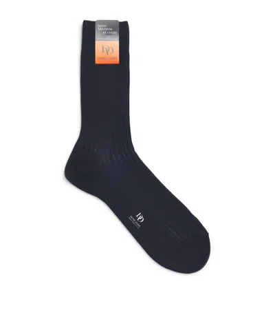 Dore Dore Doré Doré Wool-blend Vanisé Socks. In Navy