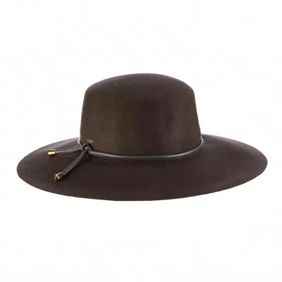 Dorfman Pacific Adelle Boater Hat In Brown