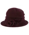 Dorfman Pacific Boiled Wool Cloche In Purple