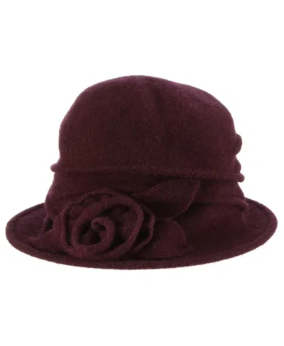 Dorfman Pacific Boiled Wool Cloche In Purple