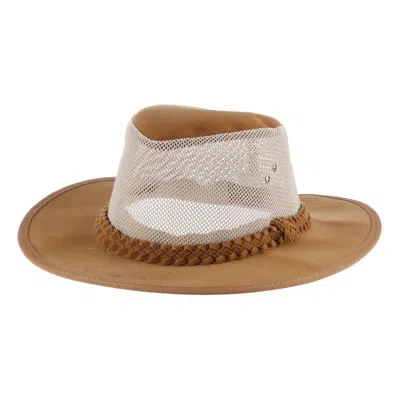 Dorfman Pacific Dorfman-pacific Cooler Soaker Aussie Fishing Sun Hat In Brown