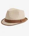 Dorfman Pacific Men's Contrast Trim Fedora Hat In Tea