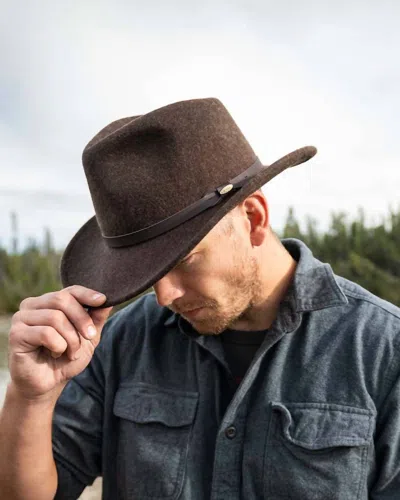 Dorfman Pacific Men's Crush Felt Yukon Cowboy Hat In Brown