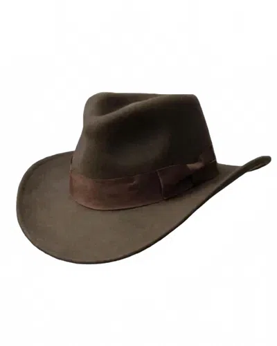 Dorfman Pacific Men's Indy All Seasons Outback Fedora Hat In Brown In Green