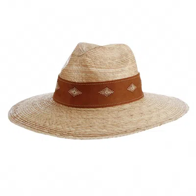 Dorfman Pacific Women's Bianca Palm Safari Hat In Beige In Brown