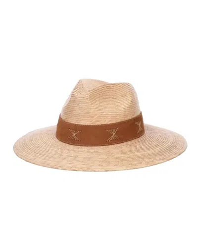 Dorfman Pacific Women's Bianca Palm Safari Straw Hat In Natural In Nude