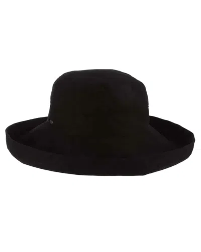 Dorfman Pacific Women's Cotton Big Brim Hat In Black