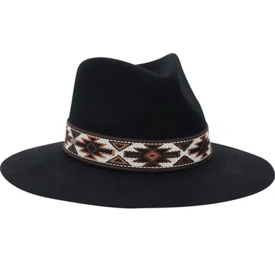Dorfman Pacific Women's Dona Aztec Band Felt Hat In Black