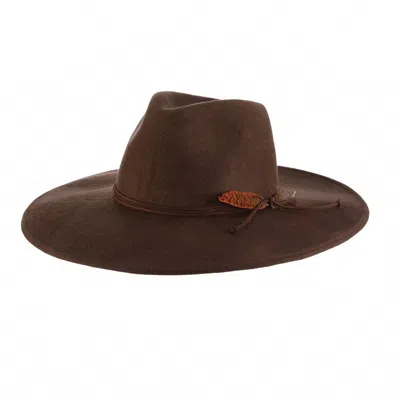 Dorfman Pacific Women's Marin Big Brim Safari Hat In Brown In Burgundy