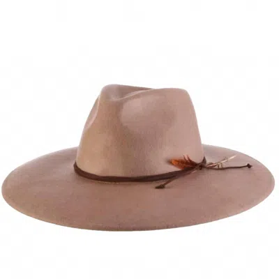 Dorfman Pacific Women's Marin Big Brim Safari Hat In Camel In Pink