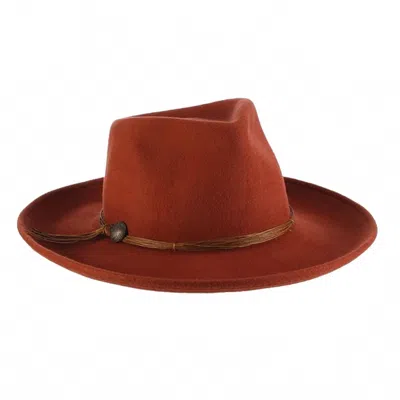 Dorfman Pacific Women's Palermo Big Brim Rancher Hat In Rust In Burgundy