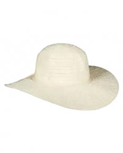 Dorfman Pacific Women's Sonia Ribbon Crown 4 Inch Hat In Light Tan In Neutral