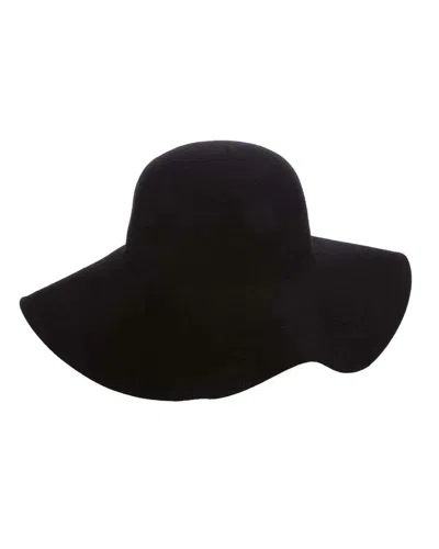 Dorfman Pacific Women's Wool Felt Big Brim Hat In Charcoal In Black