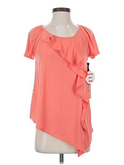 Dori Short Sleeve Blouse In Orange