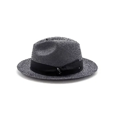 Doria 1905 Men's Black Panama Cuenca Fedora Hat