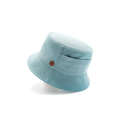 Doria 1905 Men's Blue Olona Canvas Bucket Hat With Side Pocket