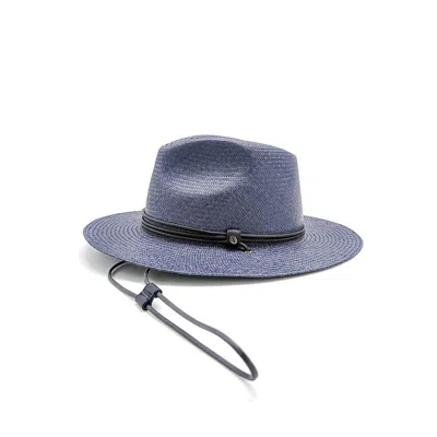 Doria 1905 Men's Blue Panama Hat Brisa Western Drop