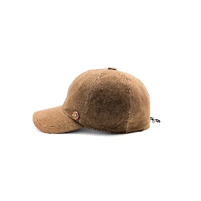 Doria 1905 Men's Brown Safari Rainproof Fabric Baseball Cap