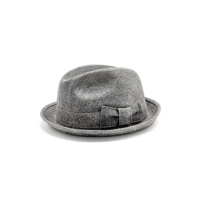 Doria 1905 Men's Grey Denim Fedora Hat In Gray