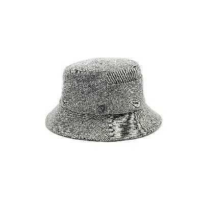 Doria 1905 Men's Grey Raw Washed Denim Bucket Hat In Gray