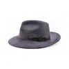 Doria 1905 Men's Grey Storm Special Velour Lapin Felt Drop Hat In Gray