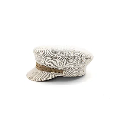 Doria 1905 Men's Neutrals Amber Lights Denim Sailor Cap In Gray