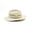 Doria 1905 Men's Neutrals Herringbone Panama Hat With Medium Brim