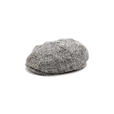 Doria 1905 Men's Prince Of Wales Check Fabric Flat Cap In Gray