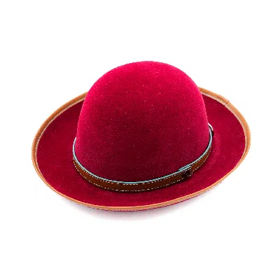 Doria 1905 Men's Red Lapin Felt Rolling Hat
