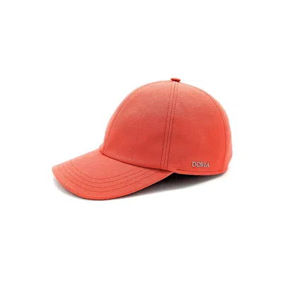 Doria 1905 Men's Red Olona Canvas Sports Baseball Hat With Buckle
